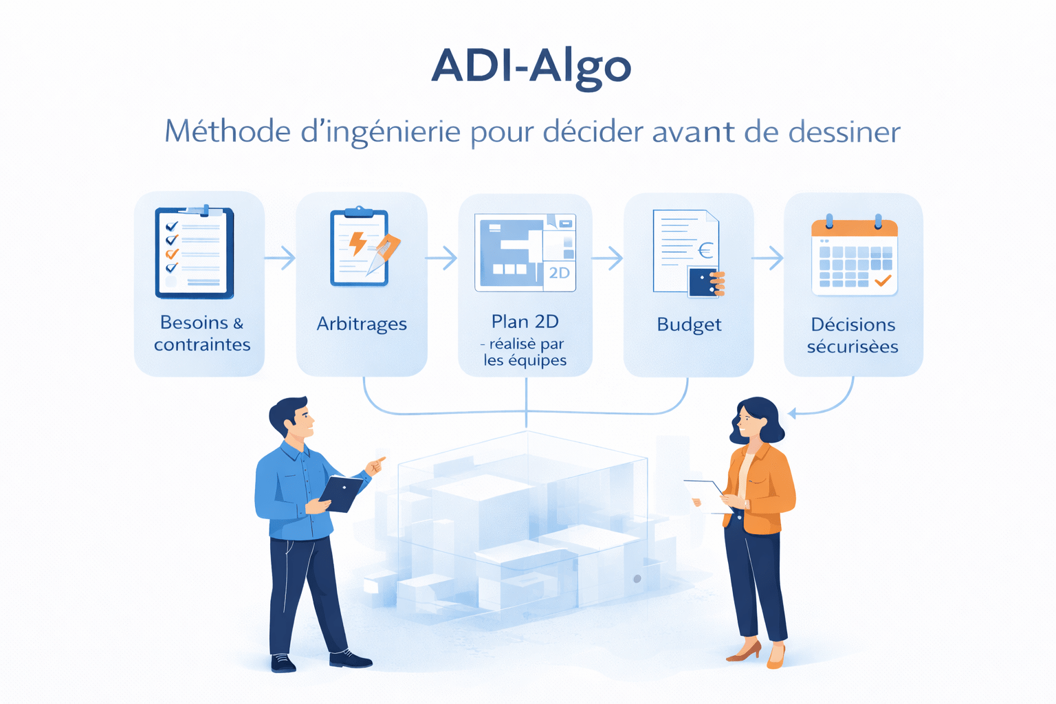 Méthode d’ingénierie ADI-Algo pour structurer un projet d’implantation avant les plans